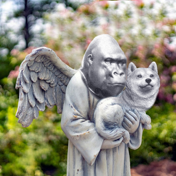 A statue to be placed at the gates of $HEAVEN
