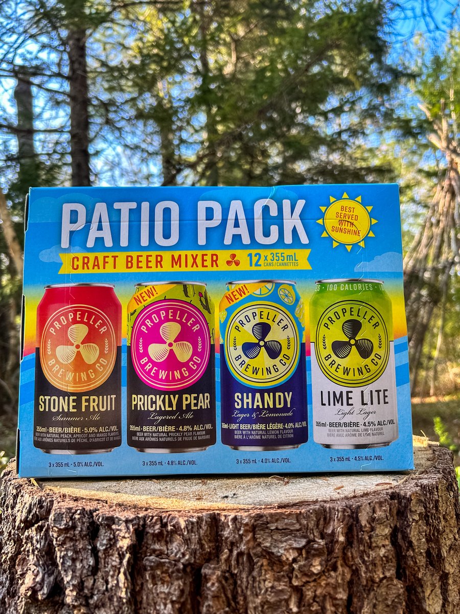 Summer nights, good company, and Propeller’s Patio Pack—it’s officially feeling like summer! 🍻✨

 Comes with:
🍑 Stone Fruit Summer Ale
🌵 Prickly Pear Lagered Ale
🍋 Shandy Lager & Lemonade
🍈 Lime Lite Light Lager

#DrinkPropeller #NSCraftBeer #HalifaxNS #PropellerBeer