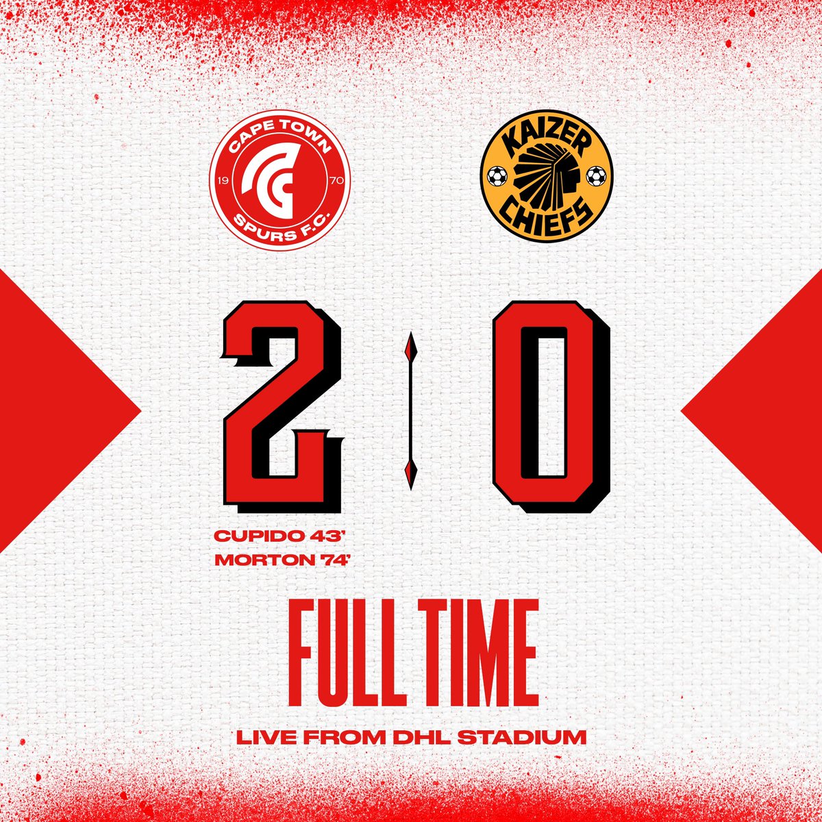 David conquers Goliath on the last day! 🛡️💪🏼 Thank you to all our fans for your support through a tough season! WE WILL RETURN STRONGER 💪🏼 #CAPETOWNSPURS #URBANWARRIORS #PSL #DSTVPREMIERSHIP #OURYOUTHOURFUTURE #CAPETOWN #SOUTHAFRICA