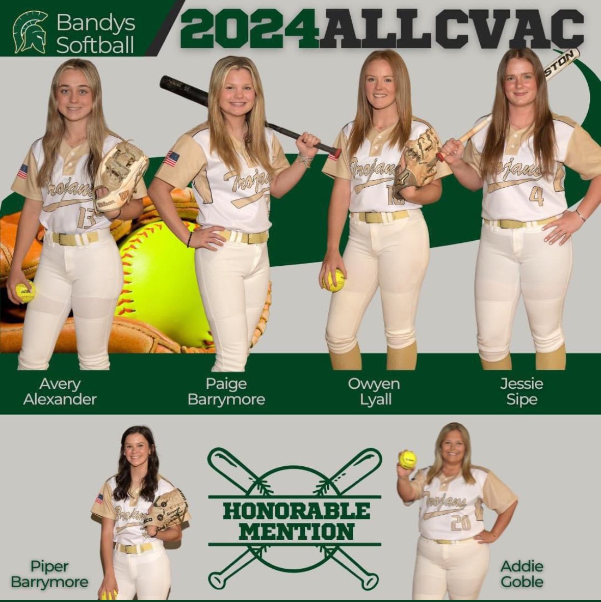 OwyenLyall's tweet photo. So excited to be selected as all conference with all my great teammates! @NGUSoftball_ https://t.co/E8CDgFCN9C