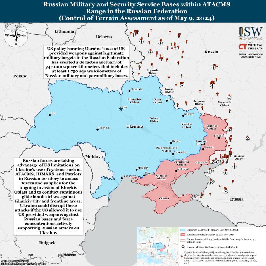 The bombardment of Kharkiv is not a mystery, in two maps (Also, we should have a whole day devoted to thanking @TheStudyofWar for their work in mapping and analyzing Russia’s war of aggression in Ukraine)