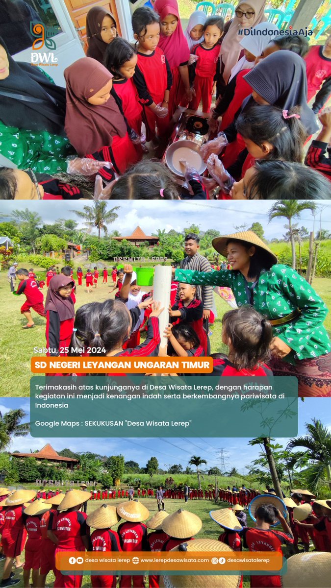 DesaLerep's tweet photo. Serunya bermain dan belajar di Desa Wisata Lerep, berasa kayak "Pulang ke Rumah Nenek"

#wisatasemarang #fieldtripsemarang #desawisata #desawisatalerep https://t.co/XuuGbkNYd3