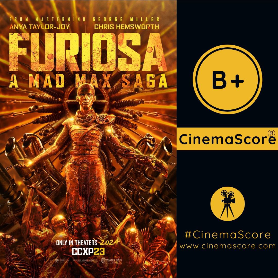 'Furiosa: Uma Saga Mad Max' recebeu um B+ do CinemaScore!