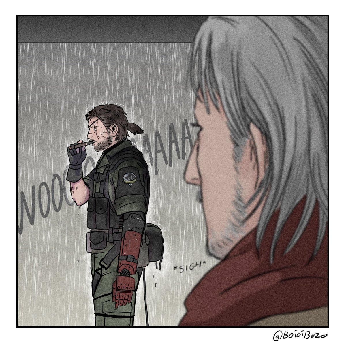 BoioiBozo's tweet photo. He's been standing out there for 8 hours now...😮‍💨 #mgs https://t.co/cVy8Xmmreb