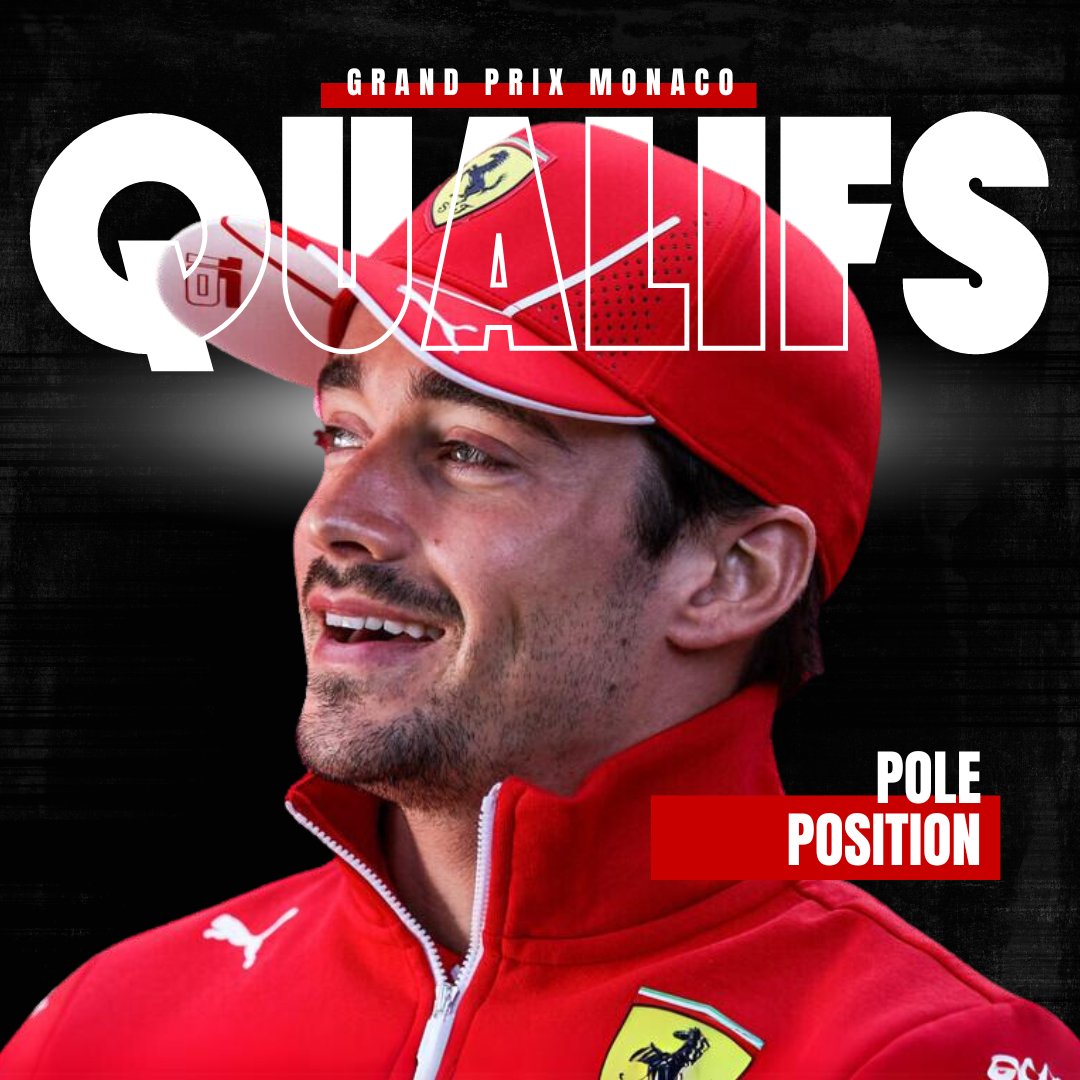 fannousport's tweet photo. Charles Leclerc prend la pole position à Monaco, une pole de choix sur ce circuit mythique ! 💥

#F1 #charlesleclerc #monacogp https://t.co/XmcdOxPAql