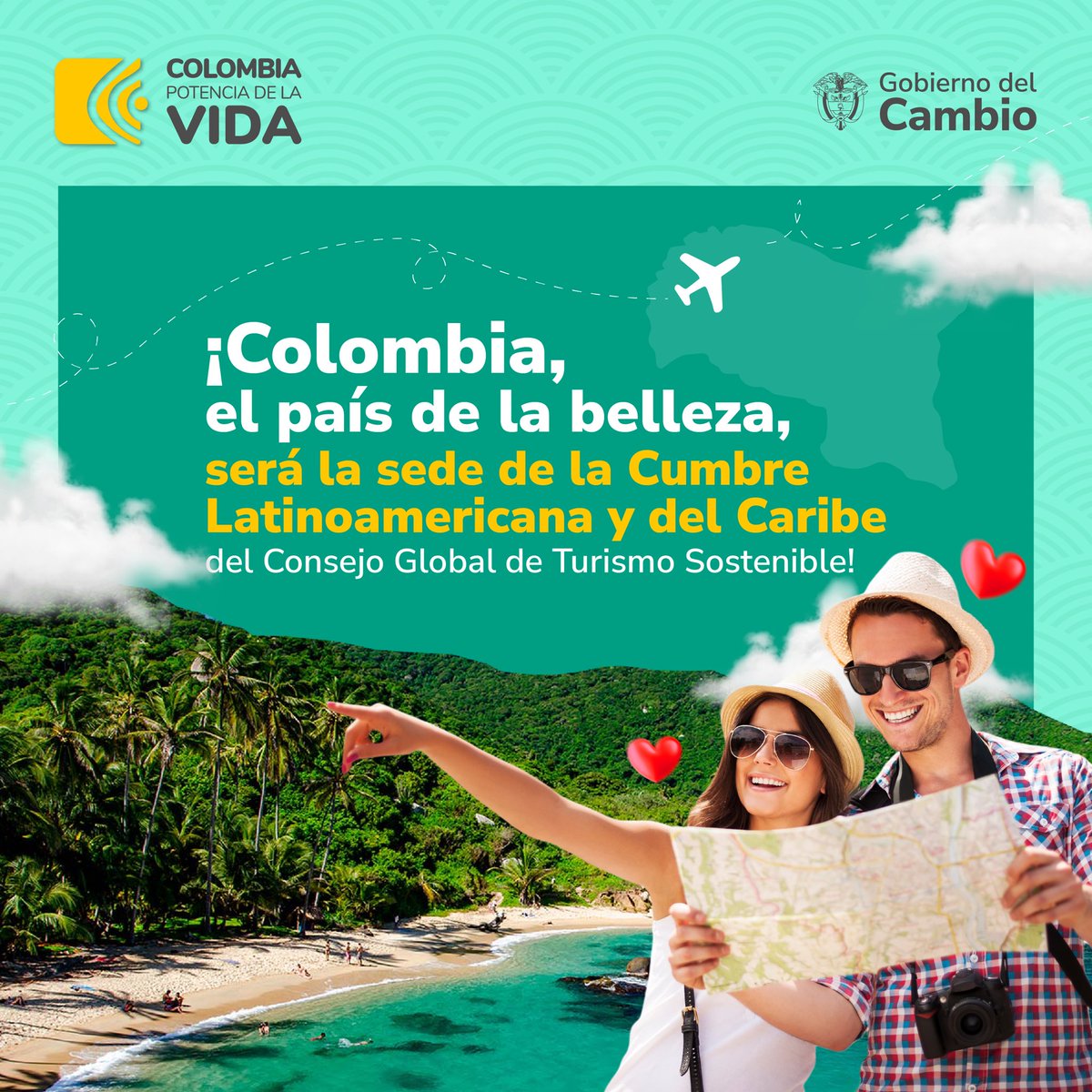 🤩 Colombia, el País de la Belleza, será el epicentro de la reunión más importante de Latinoamérica y el Caribe en turismo sostenible. En este espacio se buscará promover la sostenibilidad en el sector y concertar un plan de trabajo para consolidar a la región como líder en el