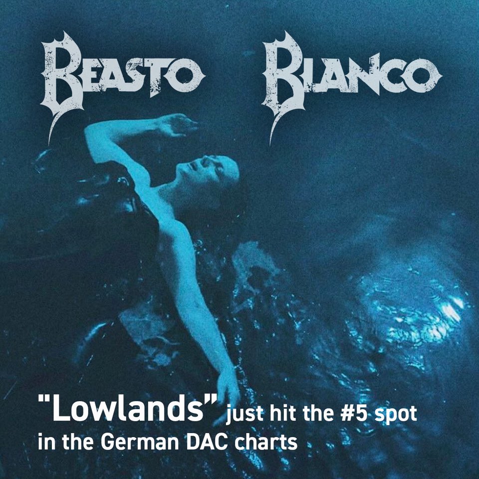 Stoked that our new single LOWLANDS landed at #5 on the German DAC charts! 🤘 Danke, Deutschland!

Listen in or watch the official video at linktr.ee/beasto_blanco