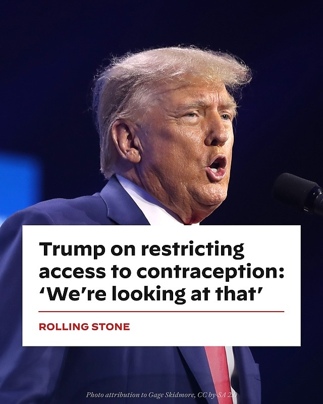 After overturning Roe & imposing extreme abortion bans, Trump now hints at restricting contraception access. So far, he has seized every chance to limit reproductive freedom.😡 A second Trump term would mean: ➡️More bans ➡️More suffering ➡️Less freedom #RoeYourVote