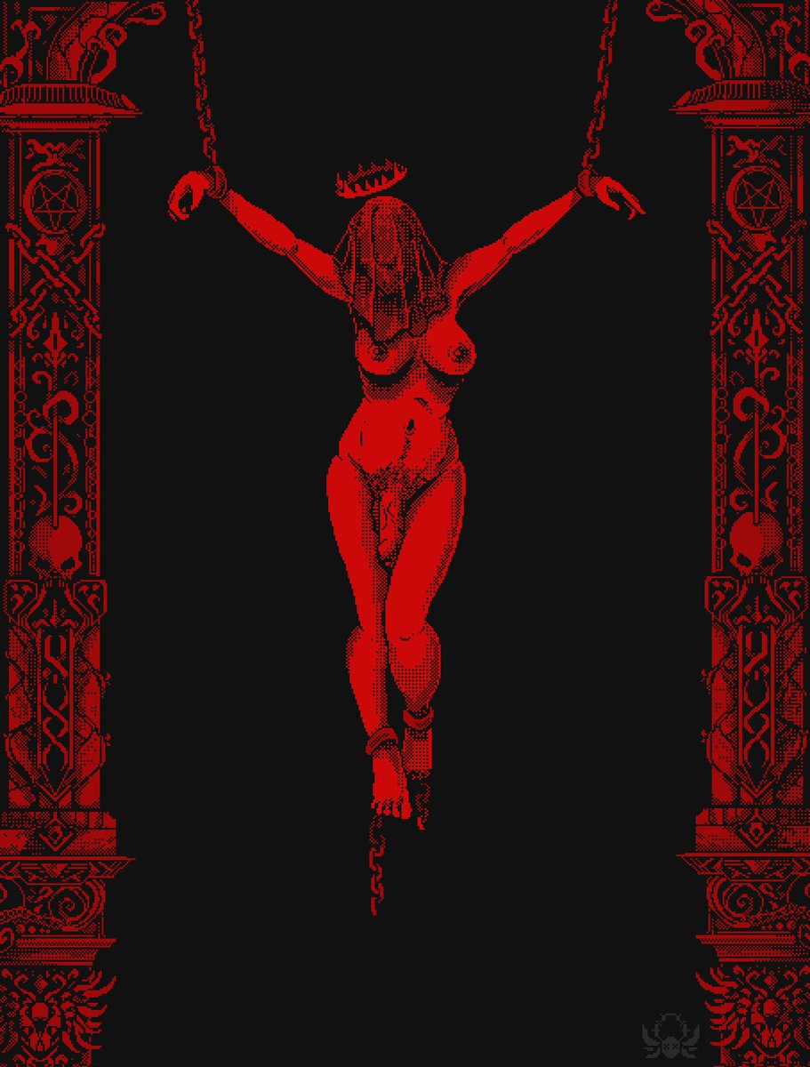 𝙎𝙖𝙩𝙖𝙣𝙖𝙨 𝙈𝙖𝙚𝙧𝙤𝙧

#pixelart #1bit #horror #gothic #retrogaming #art #artistsoninstagram #darkart #Octobit #ドット絵
