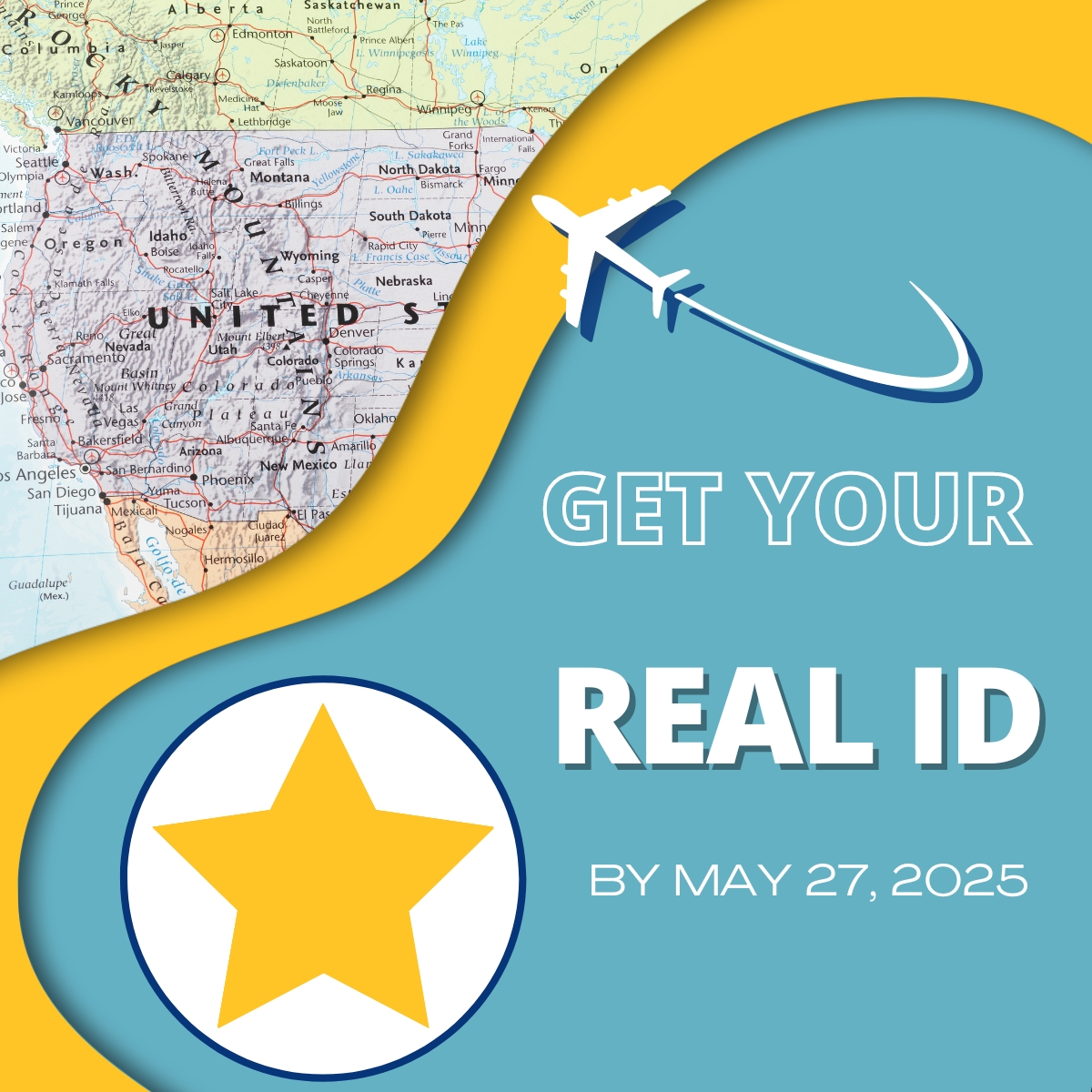 The deadline is less than a year away. You have until May 7, 2025 to become REAL ID compliant. Why wait? We can help you get your ⭐️ today. Visit secureid.dmv.de.gov for more. #NetDE #realid
