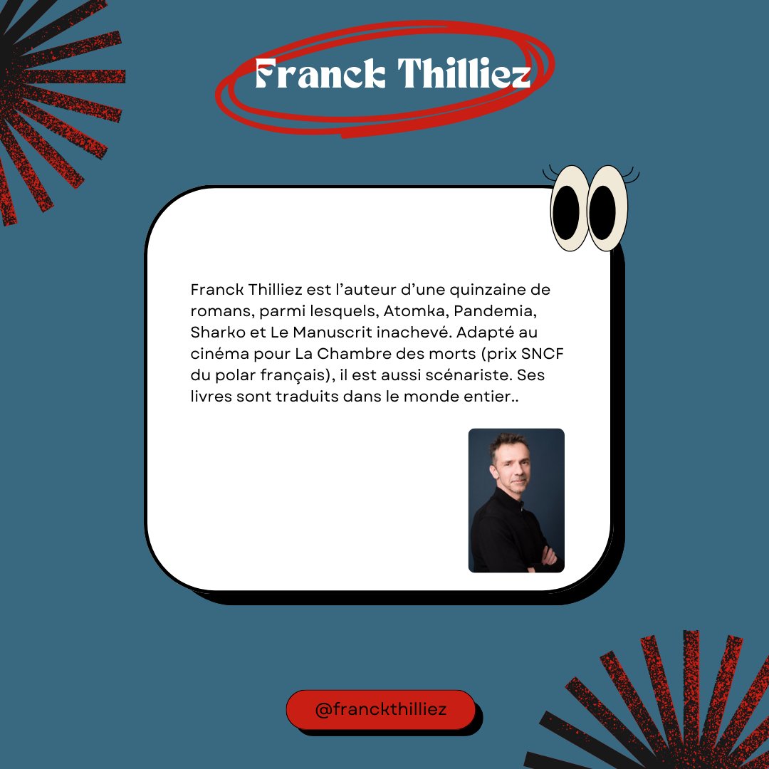 Voici le nom du parrain qui nous accompagnera tout au long  de cette 10ème édition de Gujan Thrillers Festival,
Référence incontestée du thriller français,
nous aurons l'honneur d'accueillir Franck Thilliez <a href="/fthilliez/">Franck Thilliez</a> , qui viendra vous présenter son dernier roman Norferville.