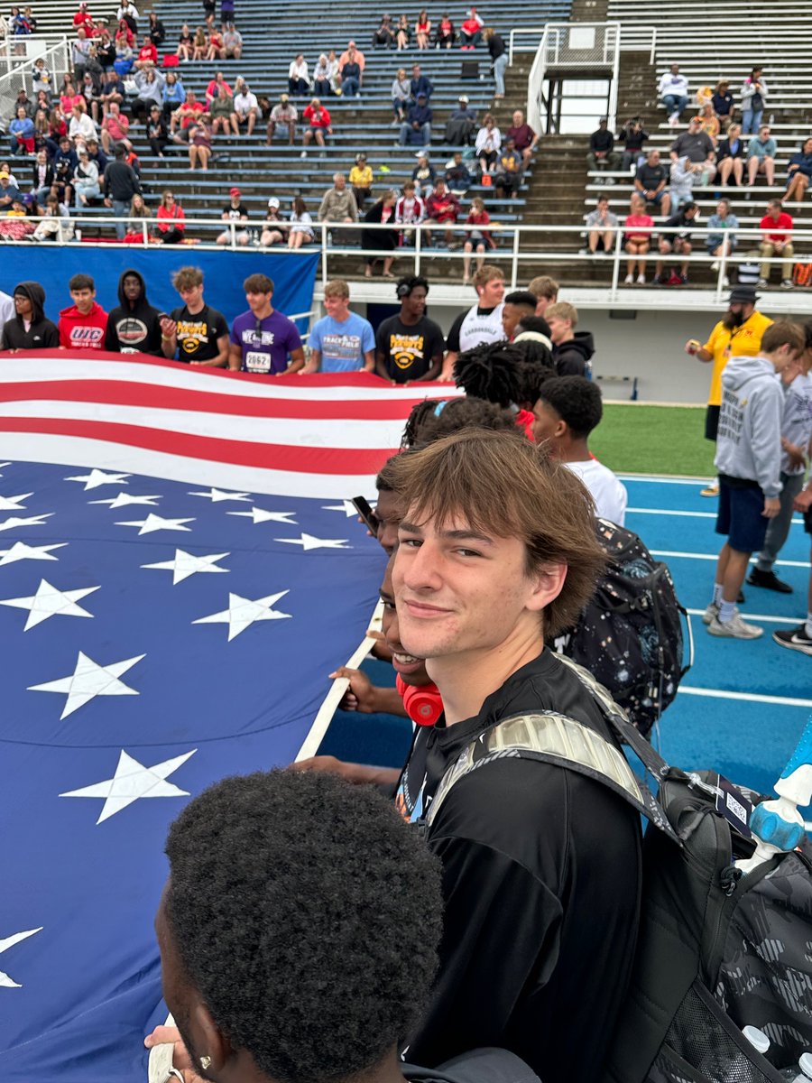Finals parade at the IHSA Championships. A great tradition. Excited for Evan today as he competes in High Jump finals! #DubsUp