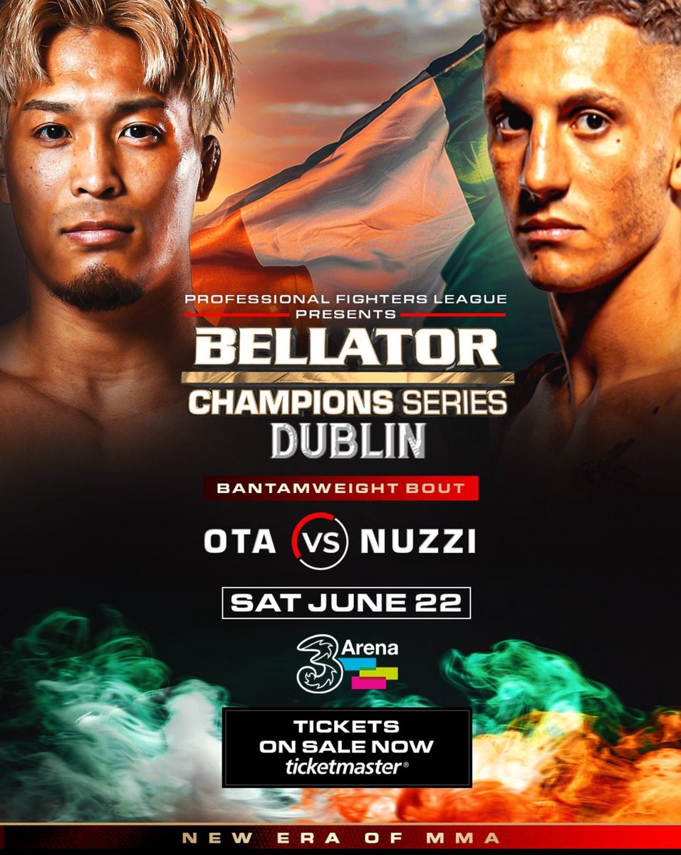 CSTodayNews's tweet photo. RIZIN veteran, Shinobu Ota will make his Bellator debut against Francesco Nuzzi at #BellatorDublin on June 22nd. 

Shinobu Ota (6-3) claimed the 2016 Olympic Silver medal in wrestling 🤼‍��️ 

Francesco Nuzzi (10–1) is currently riding a 9 fight win streak. 

(via @BellatorMMA) https://t.co/CeGT0YeWf7