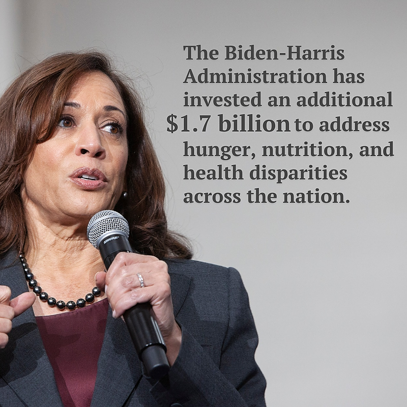 The Biden-Harris administration is tackling hunger and health disparities with a $1.7 billion investment. 🙏 MAGA Republicans are trying to eliminate SNAP for seniors and vulnerable communities. #BidenHarris4More