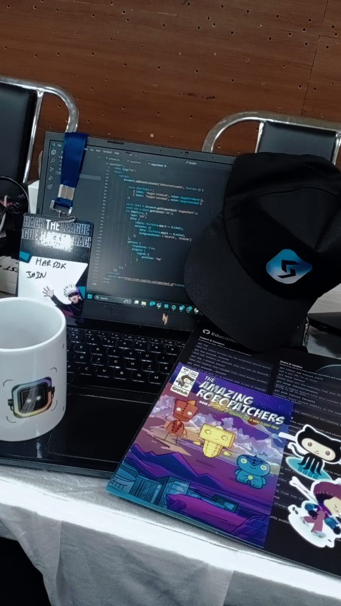 jainhardik2005's tweet photo. Check out the awesome swag from GitHub, ChainGPT, Bigget Wallet, and Dabl Club at #HackTheLeague! 🎉💻 Huge thanks for the cool gear—keeping us motivated and stylish throughout the hackathon! 😎🙌 #HTL3 #HackTheLeague #GitHub #ChainGPT #BiggetWallet #DablClub #HackathonSwag https://t.co/mfiHwRA18w