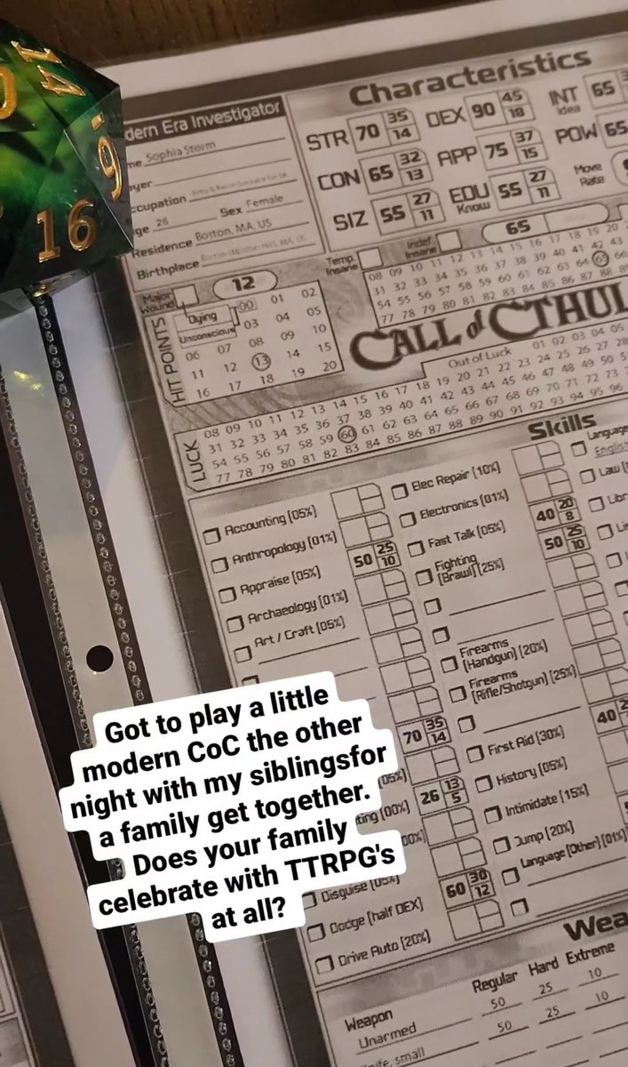 crazyhermitdm's tweet photo. It was fun playing with @MsYinYang015 #ttrpg #coc7e https://t.co/aCcdAELUyV