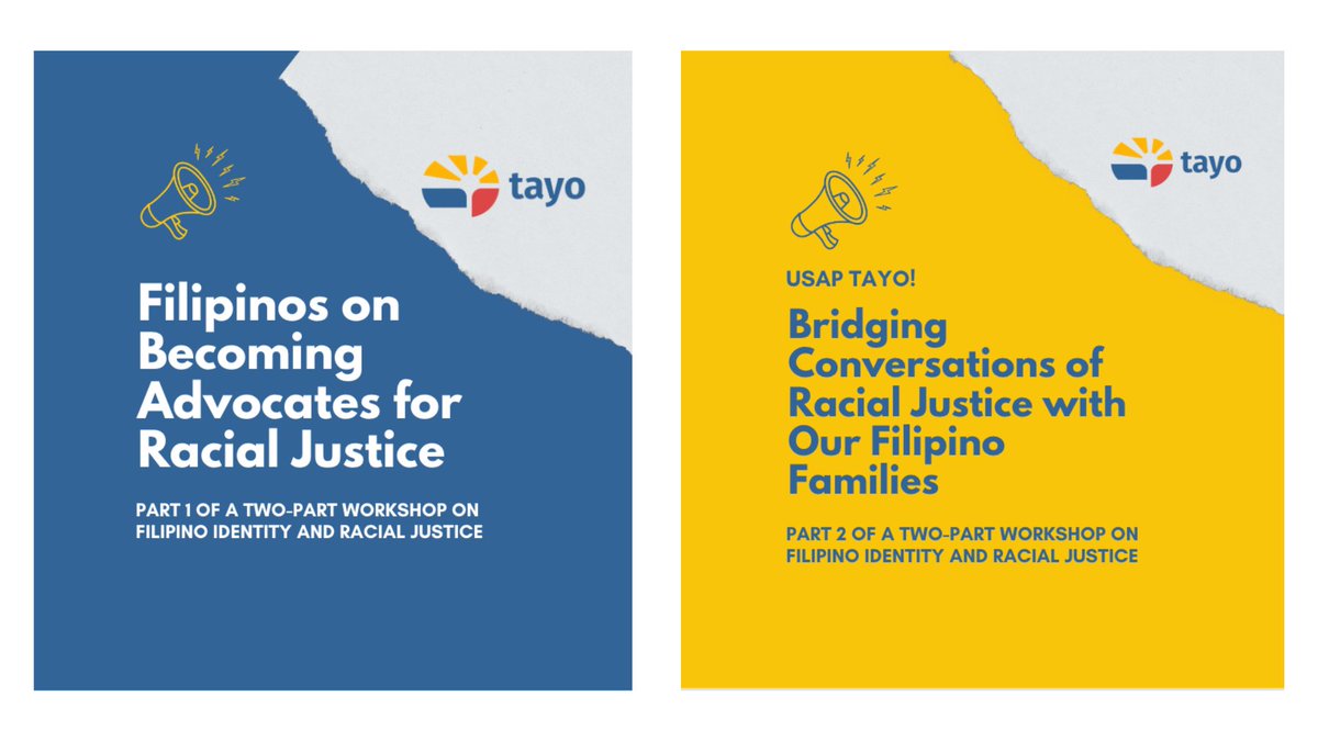 #ICYMI: Thank you so much to those who took the time to attend @FylproMabuhay's Tayo two-part Racial Justice workshops. Recordings below. Thank u to @NCAPAtweets for making these sessions possible. Part 1: youtu.be/91f8Aw00qwc Part 2: youtu.be/8Hp7QxmynTk
