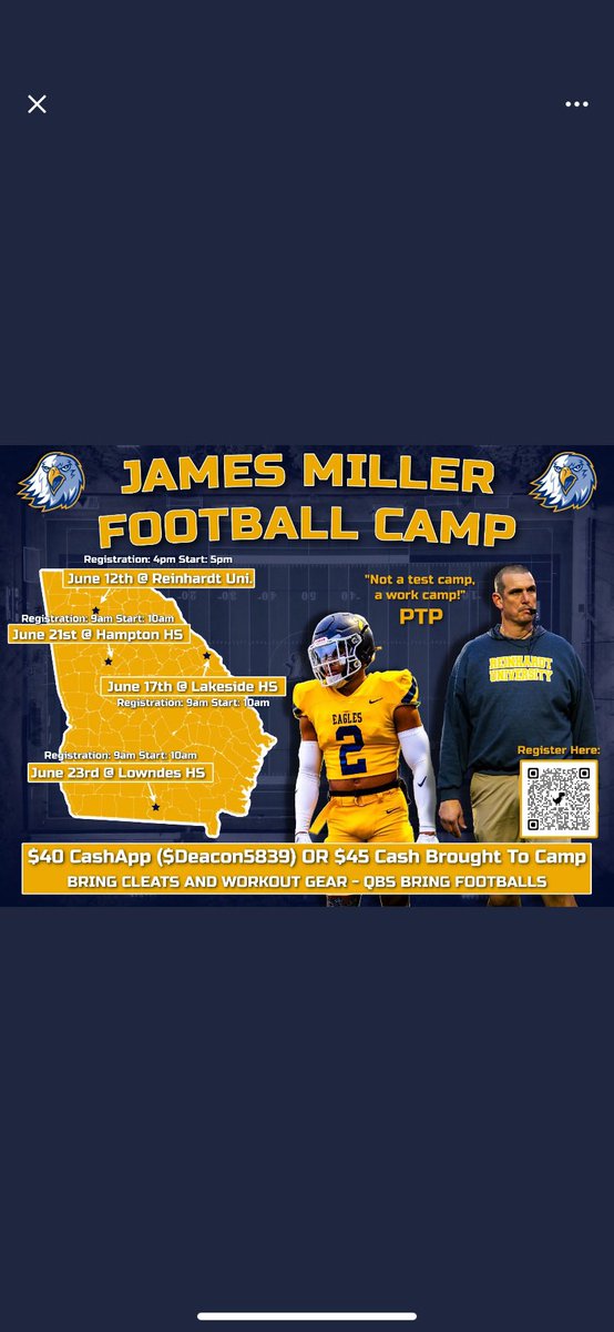 Kelby Tymes (@kelbytymes61) on Twitter photo Thank you for the invite coach <a href="/CoachHennes/">Tyler Hennes</a> <a href="/ReinhardtFB/">Reinhardt Football</a> <a href="/CoachCollins80/">Jeff Collins, Ed.S</a> <a href="/kennyhawk_5/">Coach Hawkins</a> Thank you for the invite coach <a href="/CoachHennes/">Tyler Hennes</a> <a href="/ReinhardtFB/">Reinhardt Football</a> <a href="/CoachCollins80/">Jeff Collins, Ed.S</a> <a href="/kennyhawk_5/">Coach Hawkins</a>