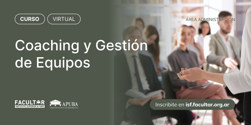 #CursoOnline
🔹 Coaching y Gestión de Equipos 🔹
👉 Comienza el 3/7 - Miércoles de 18 a 20 hs | Sujeto a cupo mínimo de alumnos/as
📌 Duración: 5 clases teóricas con trabajos prácticos
👉 Para inscribirte tenés que ingresar a: isf.facultar.org.ar
¡Capacitate con Facultar!