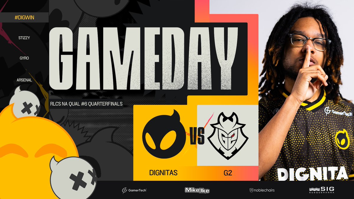 ⚔️ PLAYOFF DAY 😈 The cinderella run to make major continues, first target @G2esports ⏱️ 1:00PM EST #DIGWIN | #RLCS
