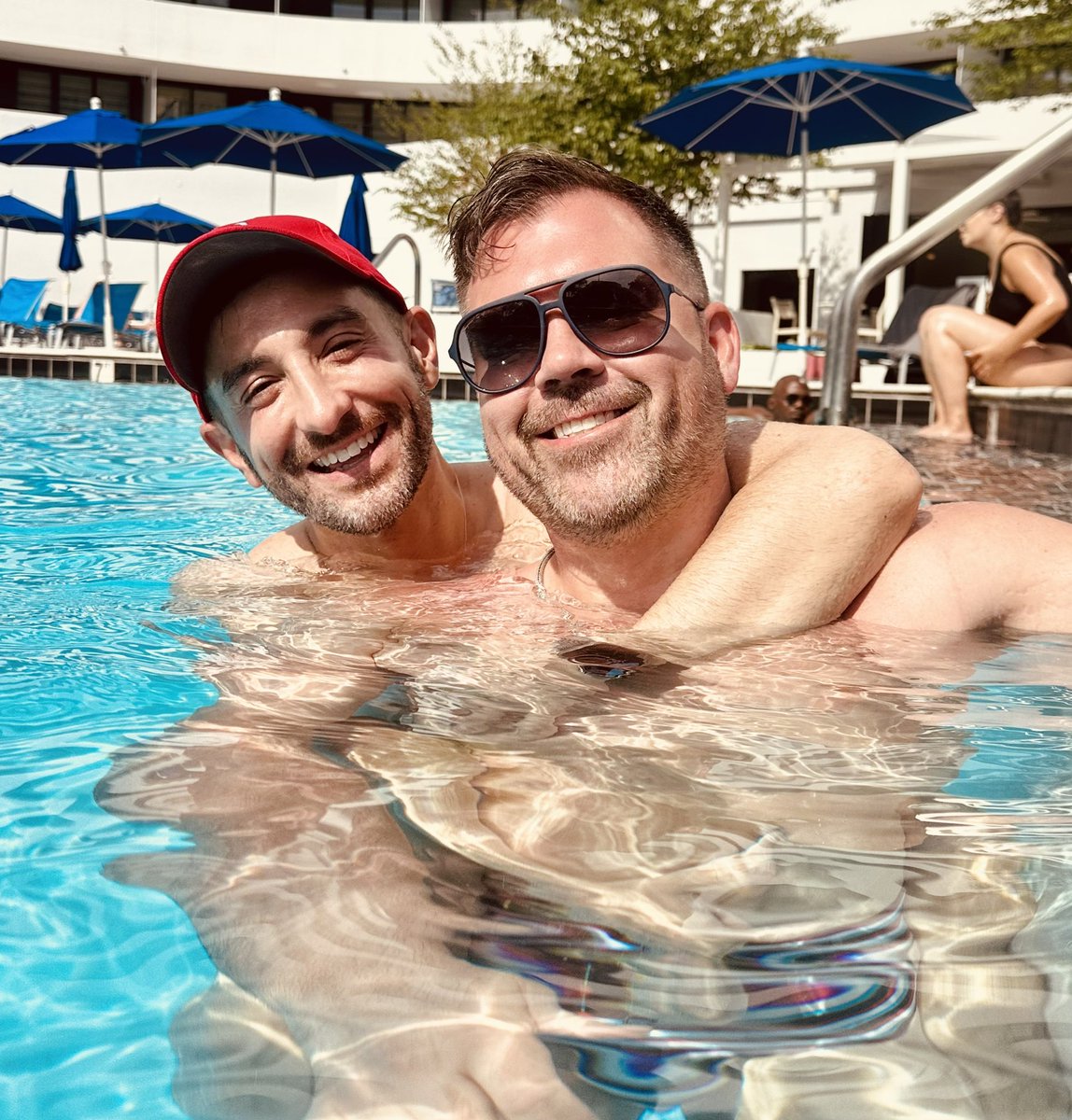 Love this guy so much! 

17.5 years together and still counting!

#gayhusbands #poolday
