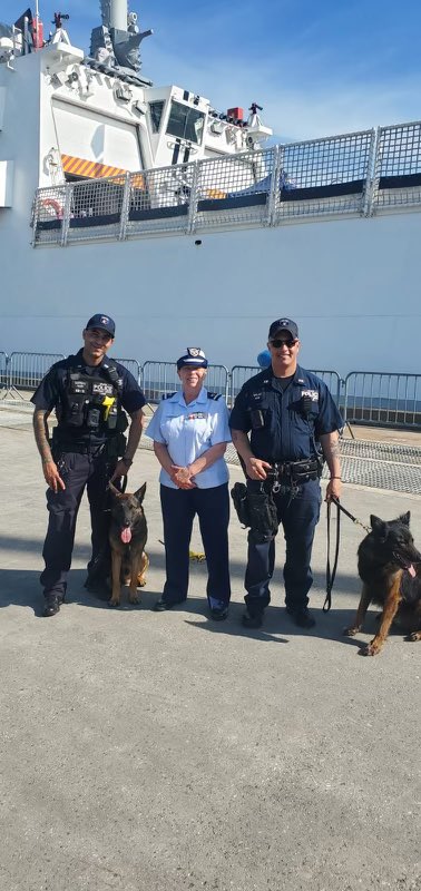 NYPD Special Ops (@nypdspecialops) on Twitter photo Our ESU K9 officers & dogs welcome members of the <a href="/USCG/">U.S. Coast Guard</a> Calhoun to New York City. We're dedicated to providing you security throughout your stay. A big thank you to all of our service members in the Armed Forces. We appreciate your dedication & sacrifice. 🇺🇸 #nycfleetweek2024 Our ESU K9 officers & dogs welcome members of the <a href="/USCG/">U.S. Coast Guard</a> Calhoun to New York City. We're dedicated to providing you security throughout your stay. A big thank you to all of our service members in the Armed Forces. We appreciate your dedication & sacrifice. 🇺🇸 #nycfleetweek2024