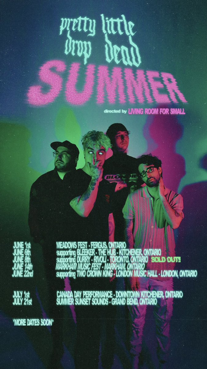 RoomforBand's tweet image. roooomies, PRETTY LITTLE DROP DEAD SUMMER starts next week 😈💚

We’ll see you there 👁️