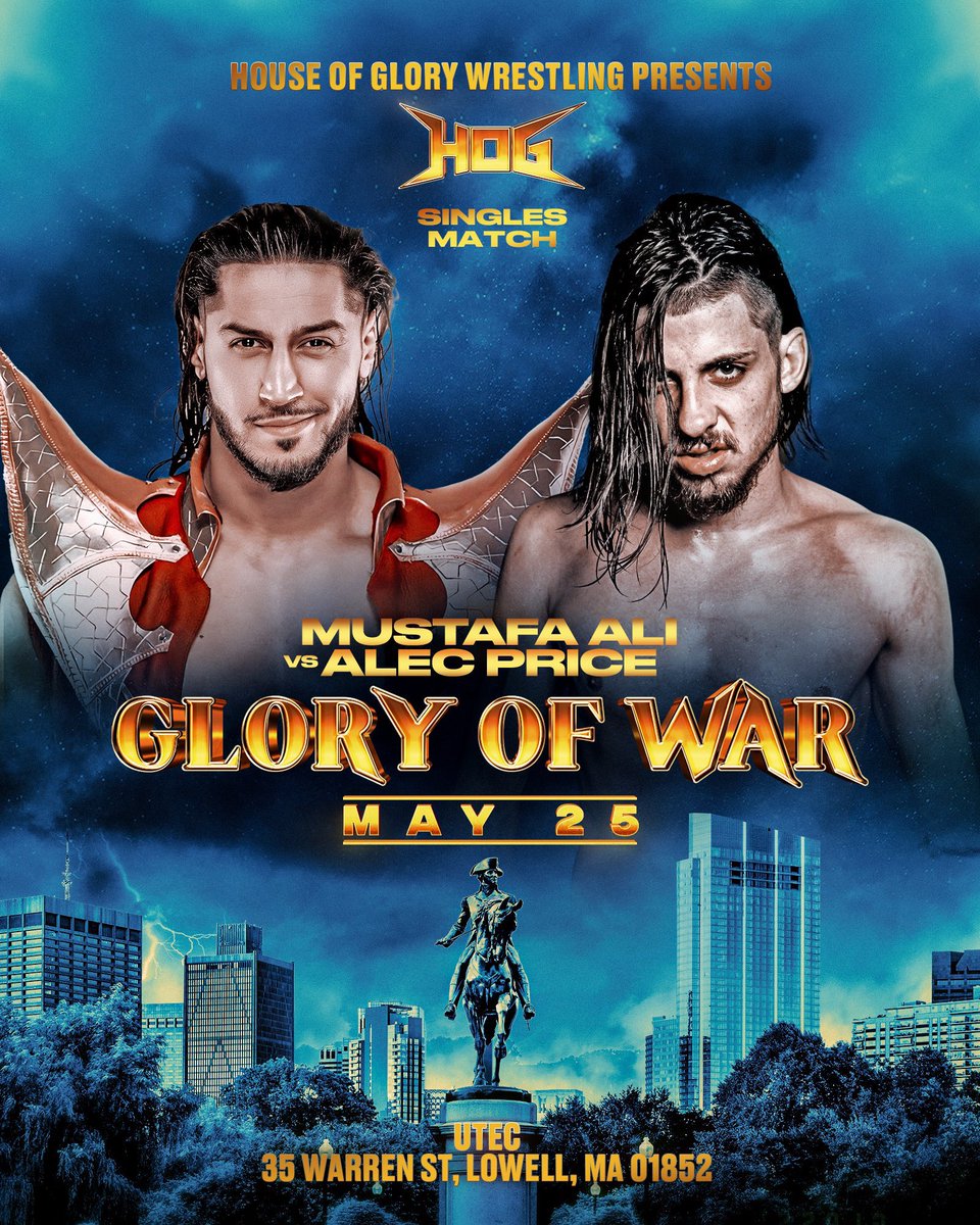 The @MustafaAli_X World Tour stops in HOG tonight at #GloryOfWar versus @ThePrizeCityOG Tickets at the door! LIVE on @FiteTV at 7 PM Doors are 5:30 PM