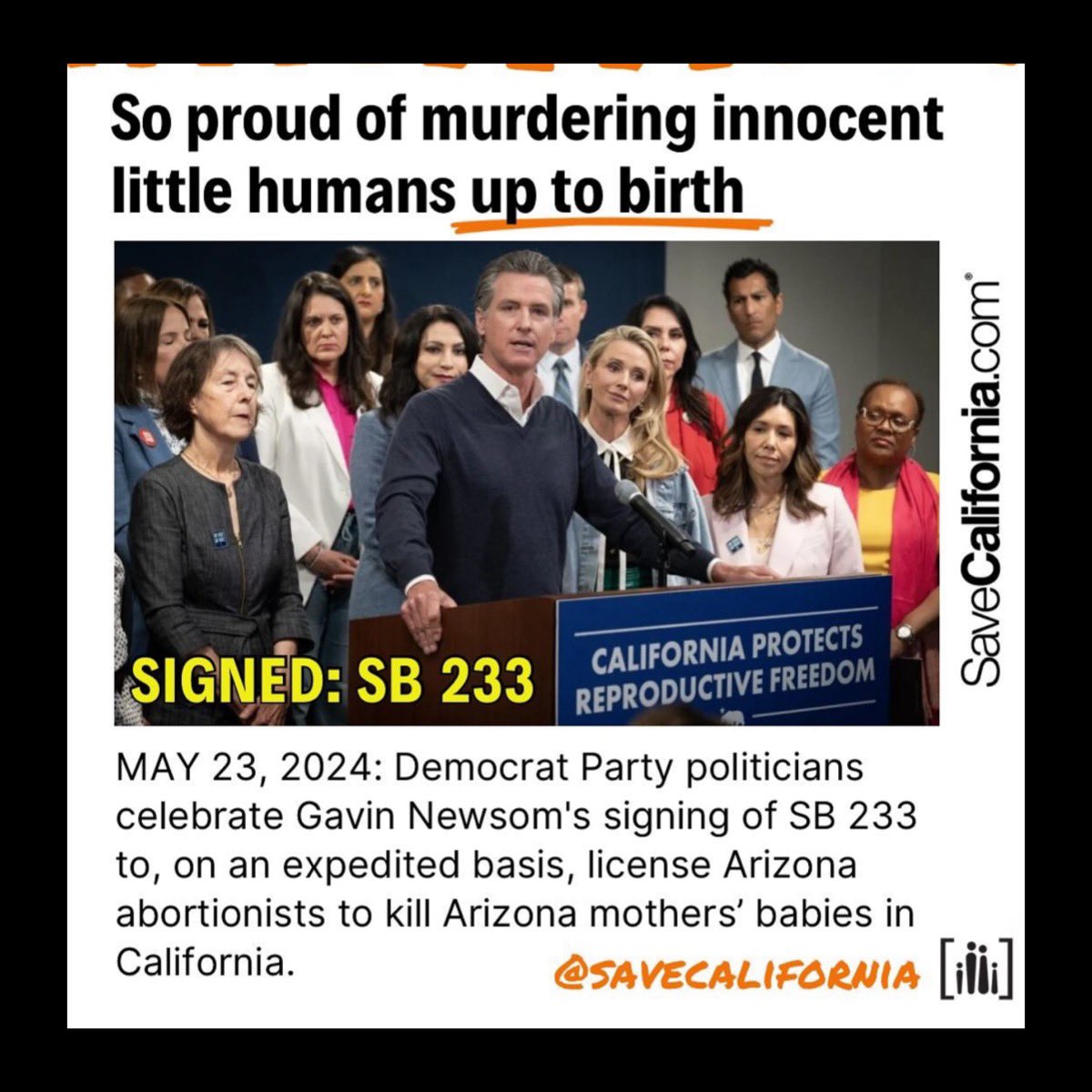 This allows AZ doctors abortion and abortion related healthcare to AZ patients traveling to California. Abortion is not healthcare. Governor Newsom is evil in my opinion. Thoughts?