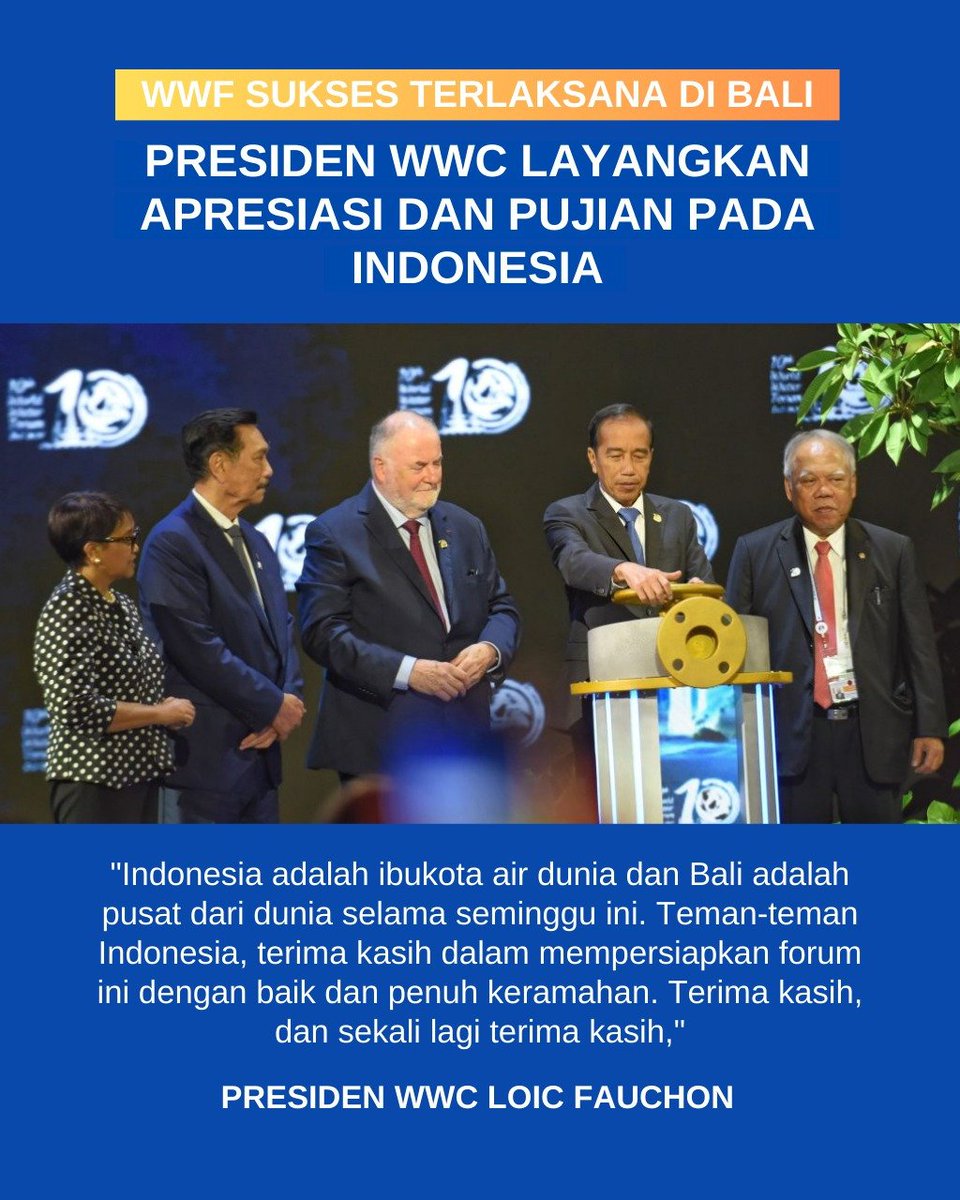 Indonesia peroleh banyak apresiasi wujudkan sejumlah kesepakatan di WWF 2024
