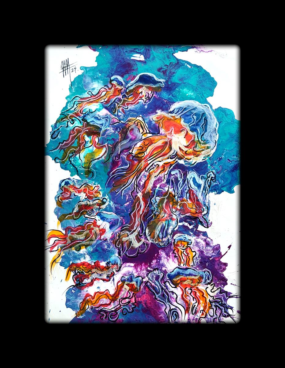'Banco de medusas'
32x24 cm
Mixta sobre bristol

#marcoyah #beautiful_artshare #dibujo #drawing #painting #oilpainting #diseñografico #graphicdesign #artistamexicano #pintormexicano #jellyfish #medusa