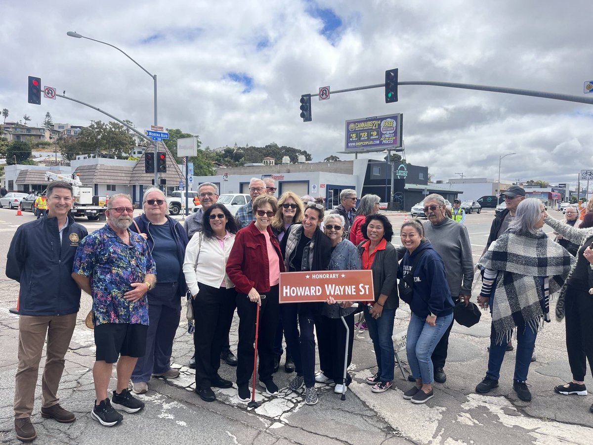 Today, a street sign was unveiled for Howard Wayne. As a former Deputy Attorney General, Assemblymember, and member of the Linda Vista Planning Board, his commitment to the community and leadership have inspired many others who have followed in his footsteps, including myself. It