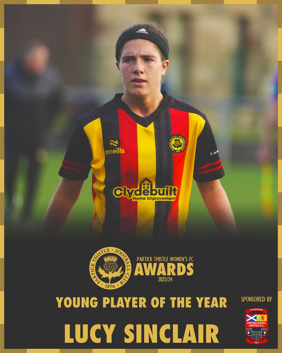 🏆 Young Player of the Year

Your 2023/24 Young Player of the Year, sponsored by @DrumchapelU Girls Academy is...

LUCY SINCLAIR

👏@10Lucysinclair

#PTWAwards #BePartOfThis