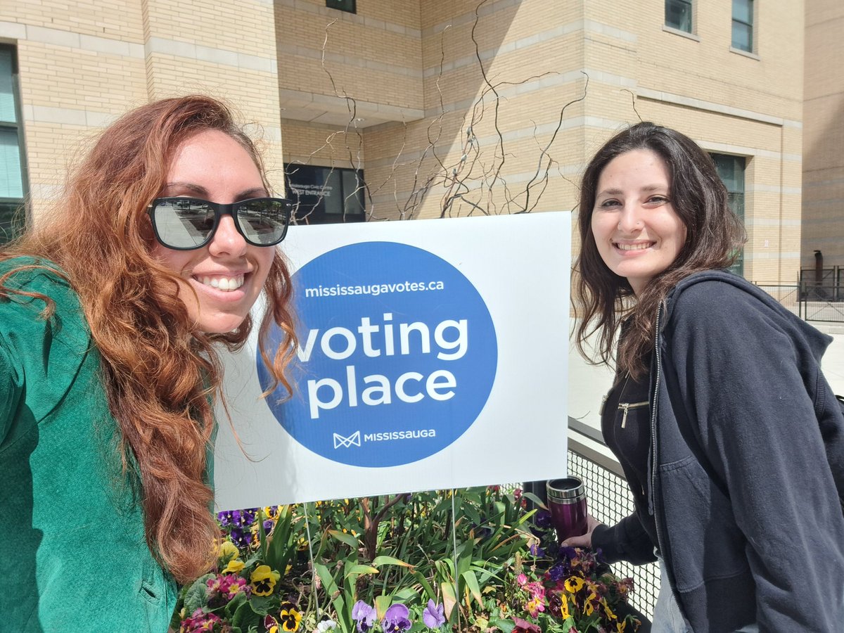 We just took a lovely stroll to @citymississauga Civic Centre to vote!
It's easy, quick, and your democratic right. 
This early poll is open until 6pm today! Look on your voter card to know when and where the next early polls will be. 
#mississaugavotes2024 #govote