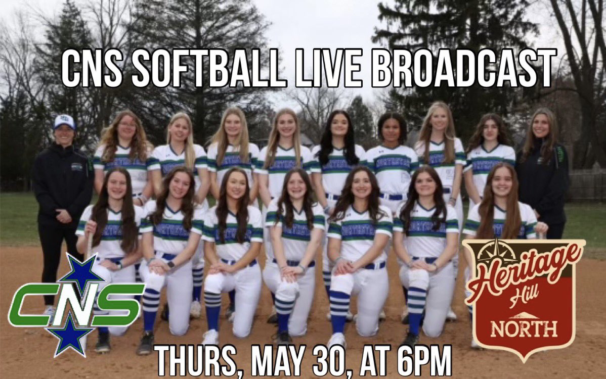 Come have dinner & a show as DT spotlights the CNS Northstars Softball Team in a #WakeUpCall LIVE Broadcast on THURS, MAY 30, at 6pm from ON-SITE at Heritage Hill North!! 💙💚🥎🎙️ @CNSAthletics @NSyracuseCSD @NSyracuseCNS