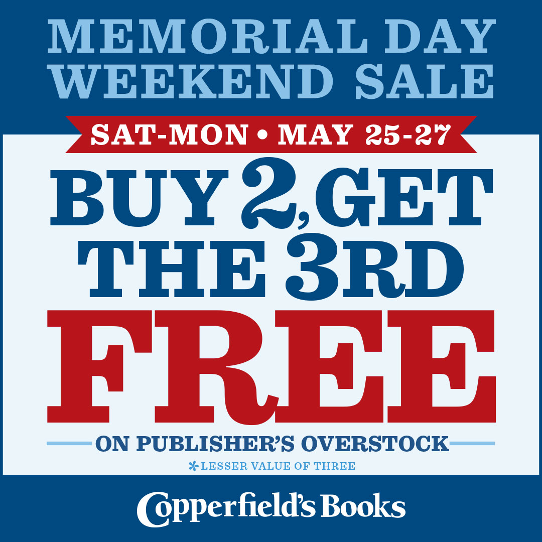 Our Memorial Day Sale starts today! Save extra on a huge variety of sale books from 5/25 to 5/27. We hope to see you soon! #supportindiebookstores💛 #memorialdaysale @montgomeryvillageca @marincountrymart @downtownnovato @golocalsoco