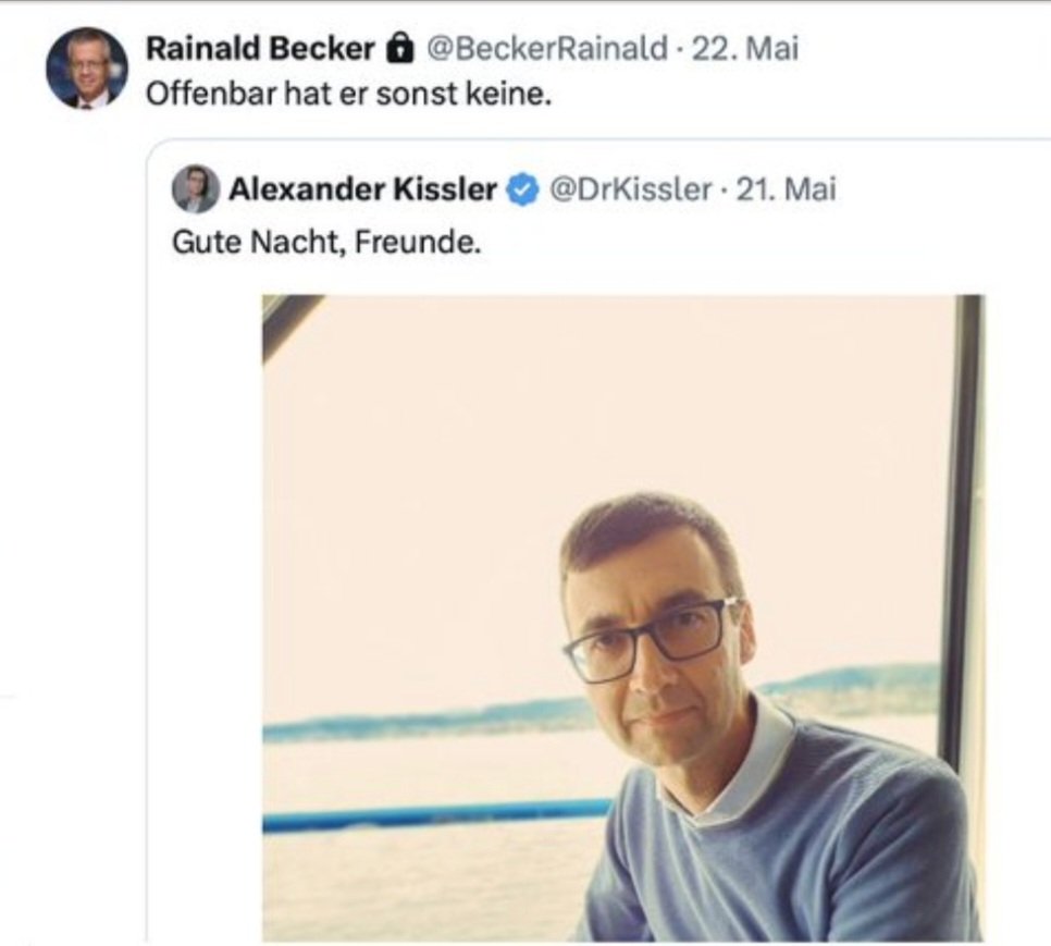 Dazu erspare ich mir jeden Kommentar - und ergänze nur den Hinweis, dass Herr Becker einmal ARD-Chefredakteur war.