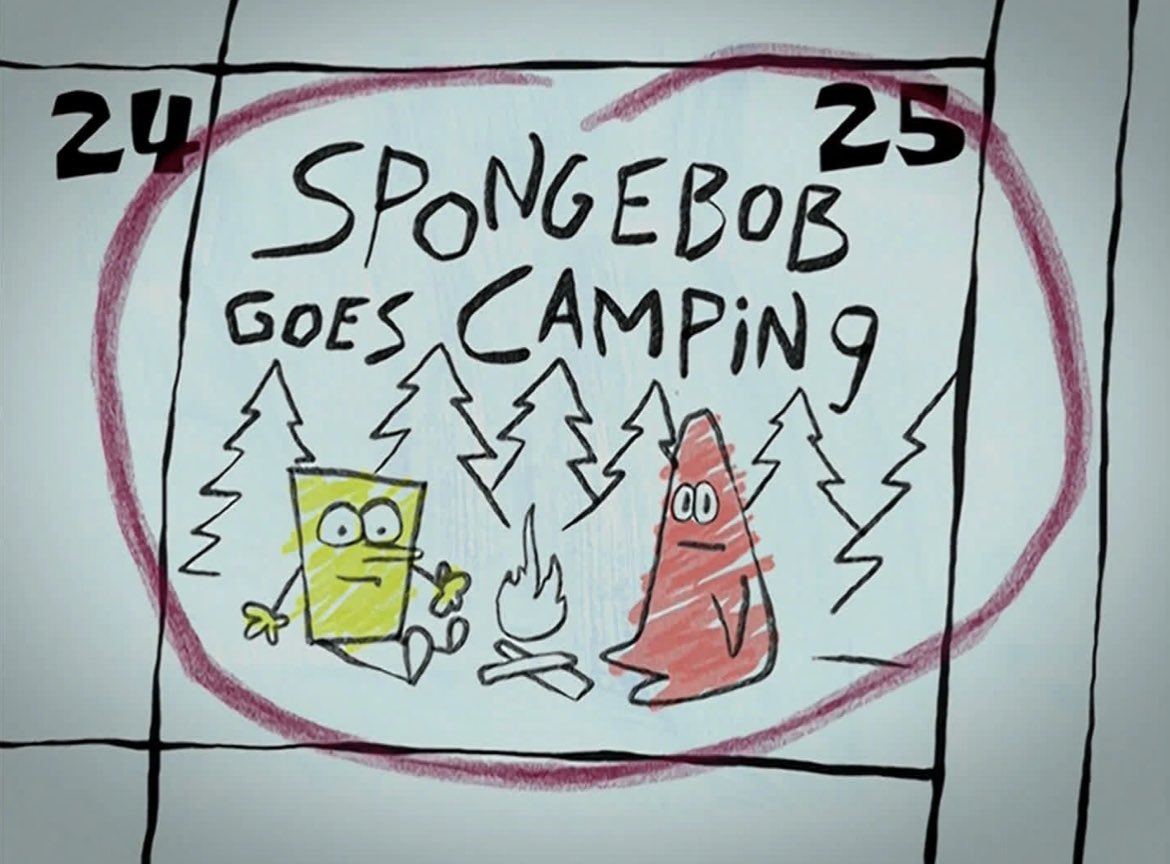 Mason_Duck_'s tweet photo. Today, Saturday, May 25, is the day SpongeBob and Patrick go camping https://t.co/gcE8ZO1wmg