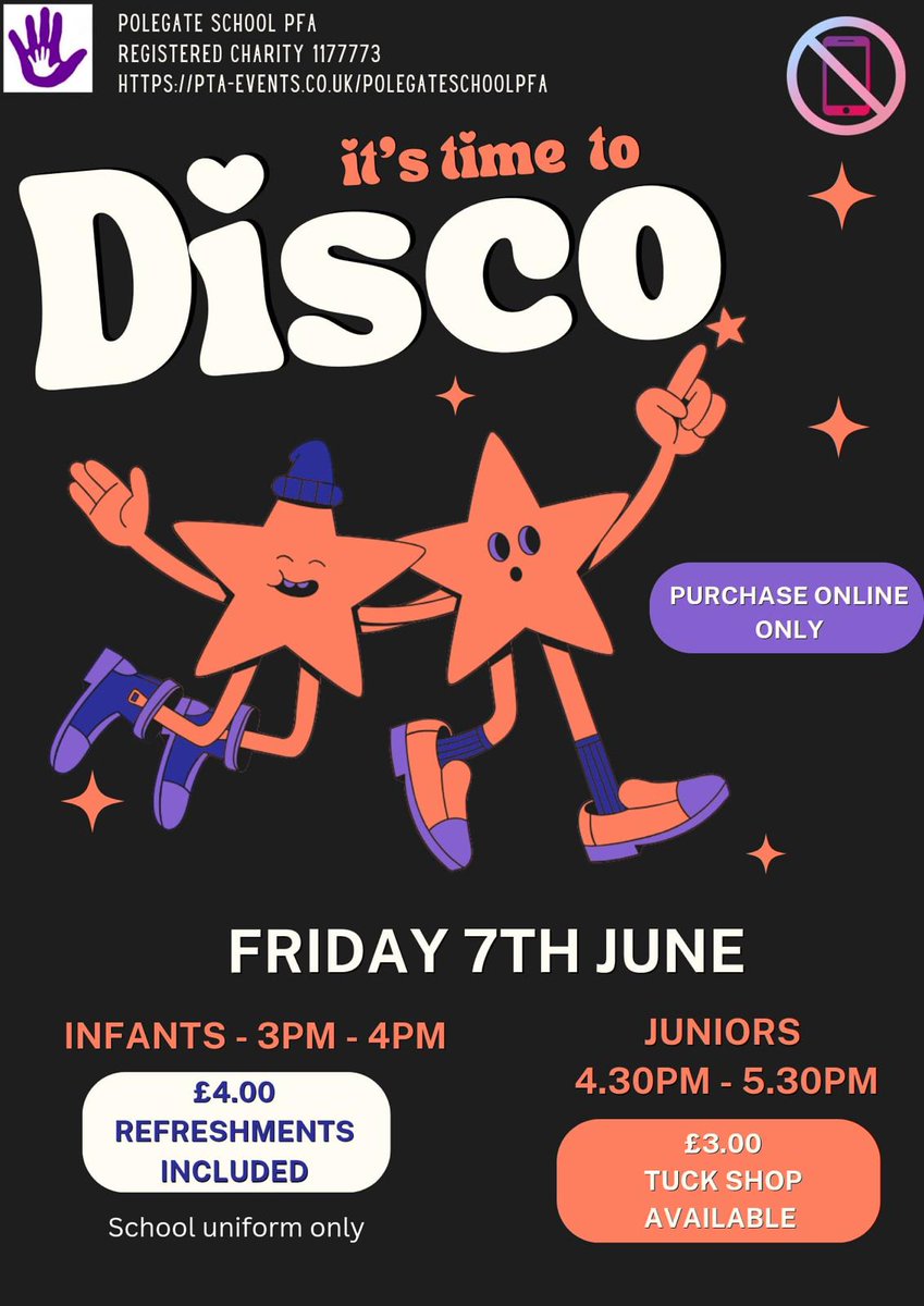 PFAPolegate's tweet image. pta-events.co.uk/polegateschool… tickets available for @PolegateSchool Disco!!