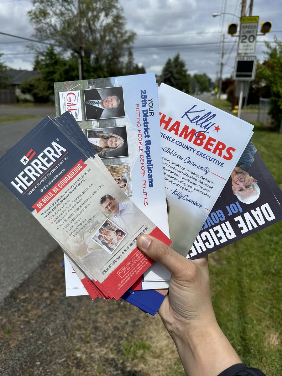 Great day to doorbell for our Pierce County candidates! 🇺🇸

@Reichert4Gov @PaulForPierce @cyndy_jacobsen @RepChambers