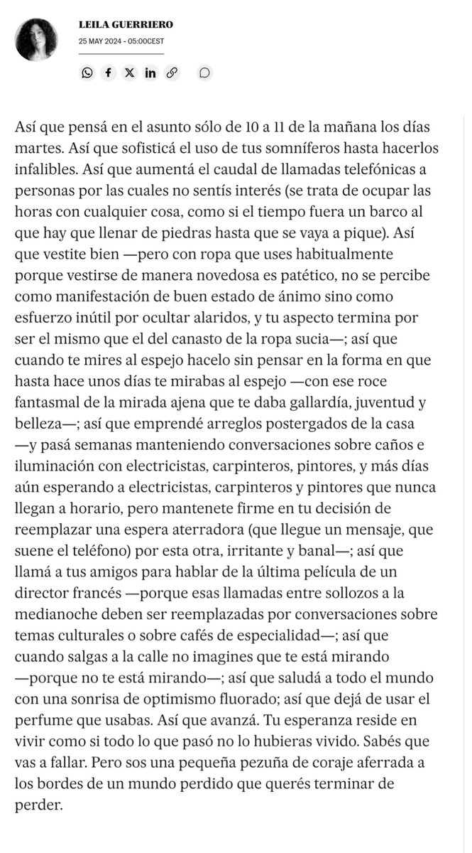yoancardona's tweet photo. “Sabés que vas a fallar. Pero sos una pequeña pezuña de coraje aferrada a los bordes de un mundo perdido que querés terminar de perder”. @leilaguerriero2 https://t.co/ed1SBfLINn
