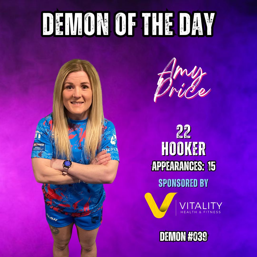 CardiffDemons's tweet photo. Demon of the Day
Awarded our Demon of the Day - Amy Louise Price Da Iawn 🤜🏼🤛🏼
#WomensRugbyLeague #CardiffDemons #SouthernChampionship #DemonOfTheDay #TakeABow #Grafter #MakeWayComingThrough #SeeYaaaaa https://t.co/aVYbl6dluC
