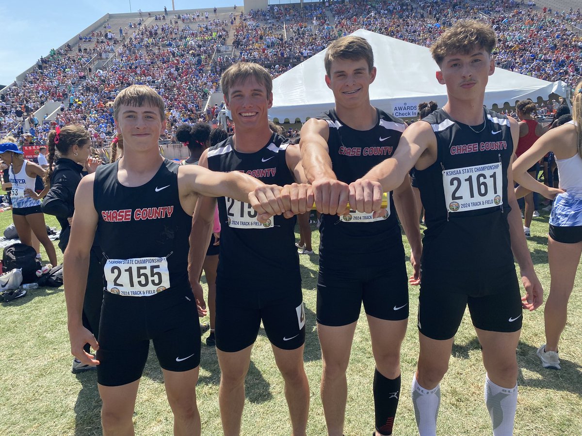 Dylan Sherwood (@dsherwoodsj) on Twitter photo Brock and Wyatt Griffin, Luke Budke and <a href="/TagGroh/">Tucker Groh</a> are state champions in 2A 4x100m time of 43.74. Brock and Wyatt Griffin, Luke Budke and <a href="/TagGroh/">Tucker Groh</a> are state champions in 2A 4x100m time of 43.74.