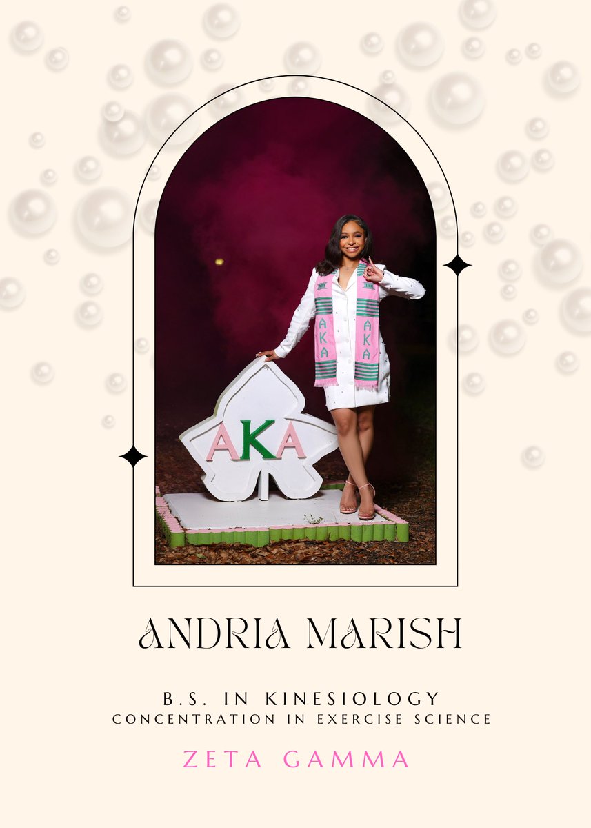 PV_AKAs's tweet photo. Please join us in celebrating Andria Marish, a Spring 2024 graduate with a B.S. in Kinesiology with a concentration in Exercise Science. Andria has been an invaluable member of the Zeta Gamma Chapter, serving as Membership Experience Chairman and Community Service Chairman. https://t.co/PWpa70tDXf