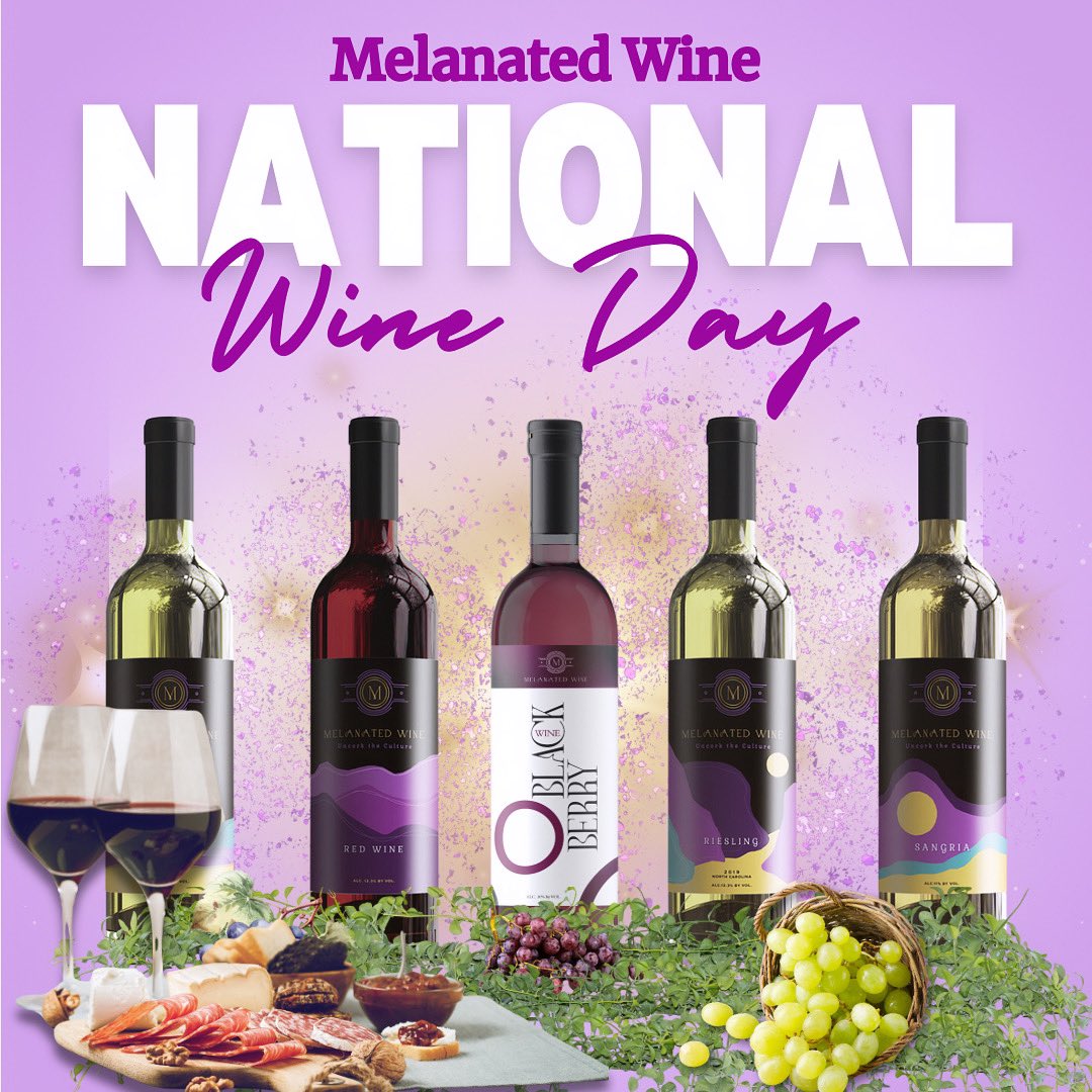 🥂🍇 Happy National Wine Day! 🍇🥂
@melanatedwine 🍷we celebrate the artistry and heritage of our wines, crafted to perfection for every occasion. It’s #NationalWineDay celebrate 🎊 

#UnCorktheCulture #MelanatedWine #NationalWineDay #SipAndSavor #CelebrateWithUs #Wine #winetime