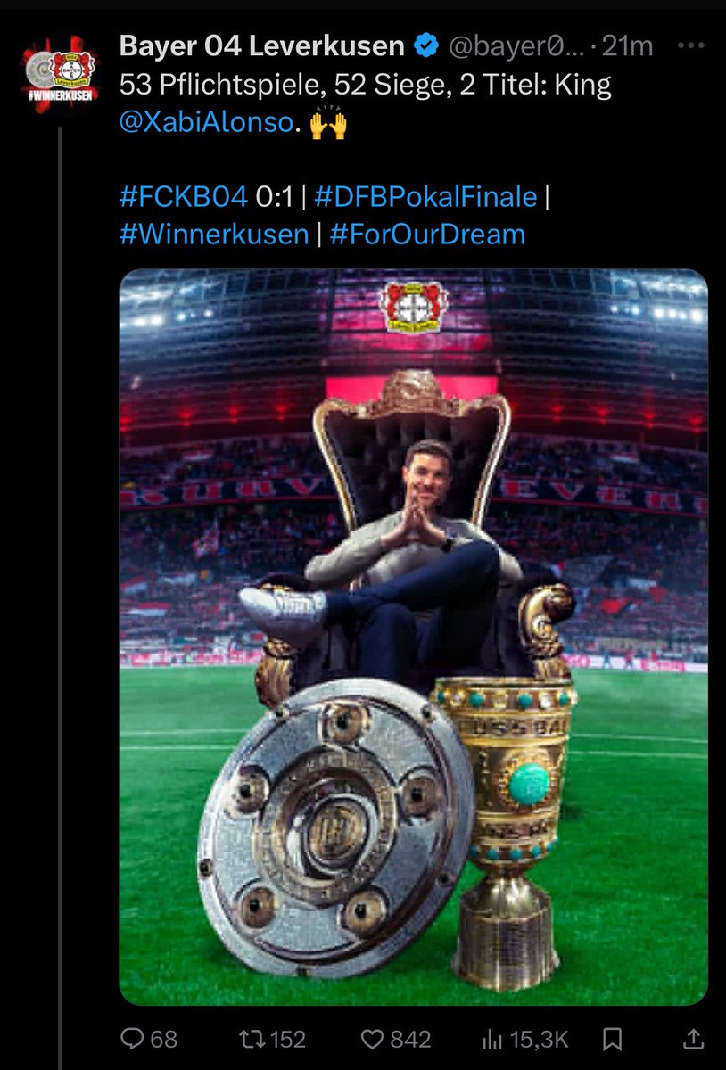 Leverkusen hat nicht ernsthaft einfach ihre spiele die sie unentschieden gespielt haben als Siege abgestempelt? 💀