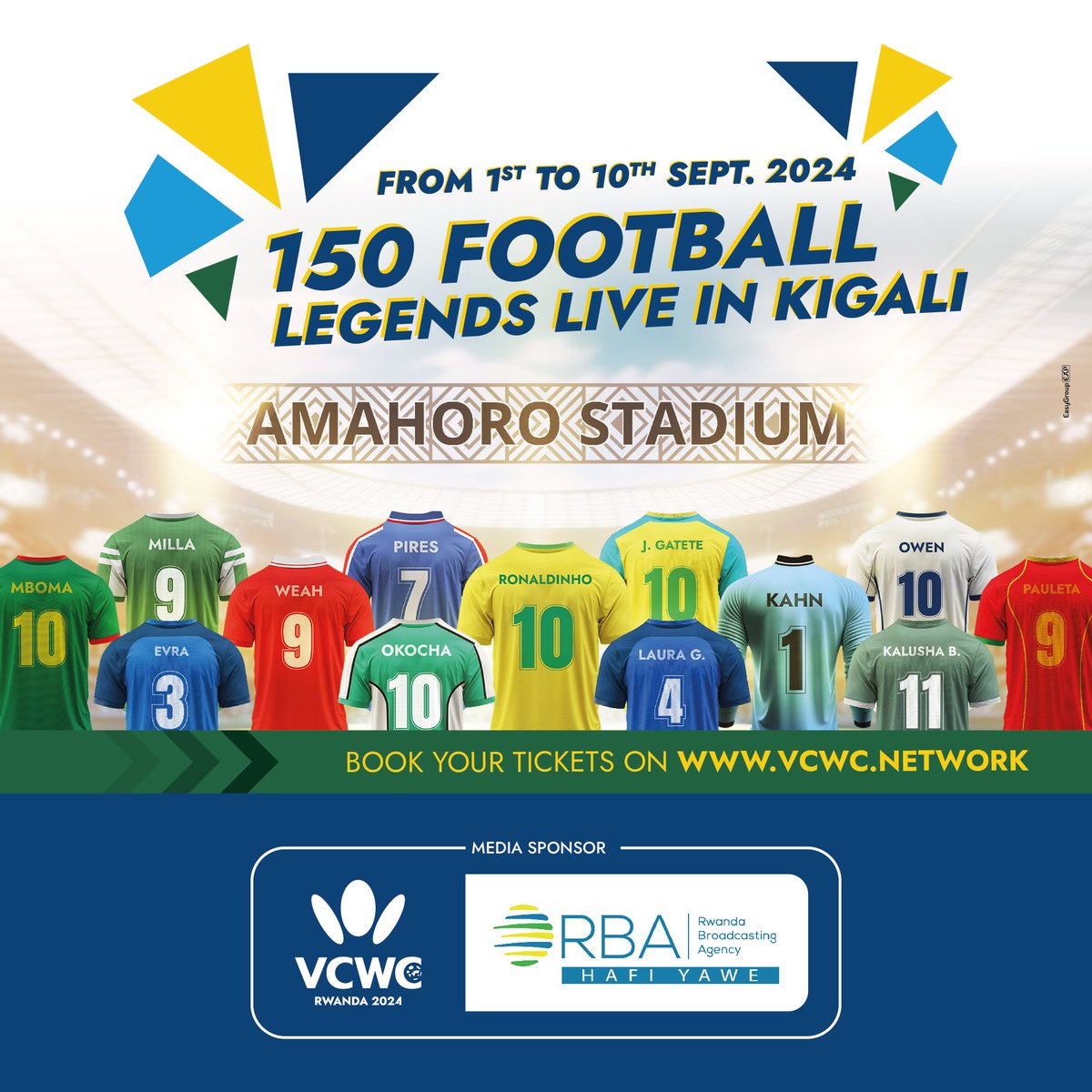Football Fans, WHERE YOU AT? #VCWC2024

We are thrilled to be the Media Sponsor of the Veteran Club World Championship!

100 DAYS TO GO! Get ready for epic matches, free ticket giveaways, and discounts!

Stay tuned for more exciting updates!  
➡️  @VCWC2024