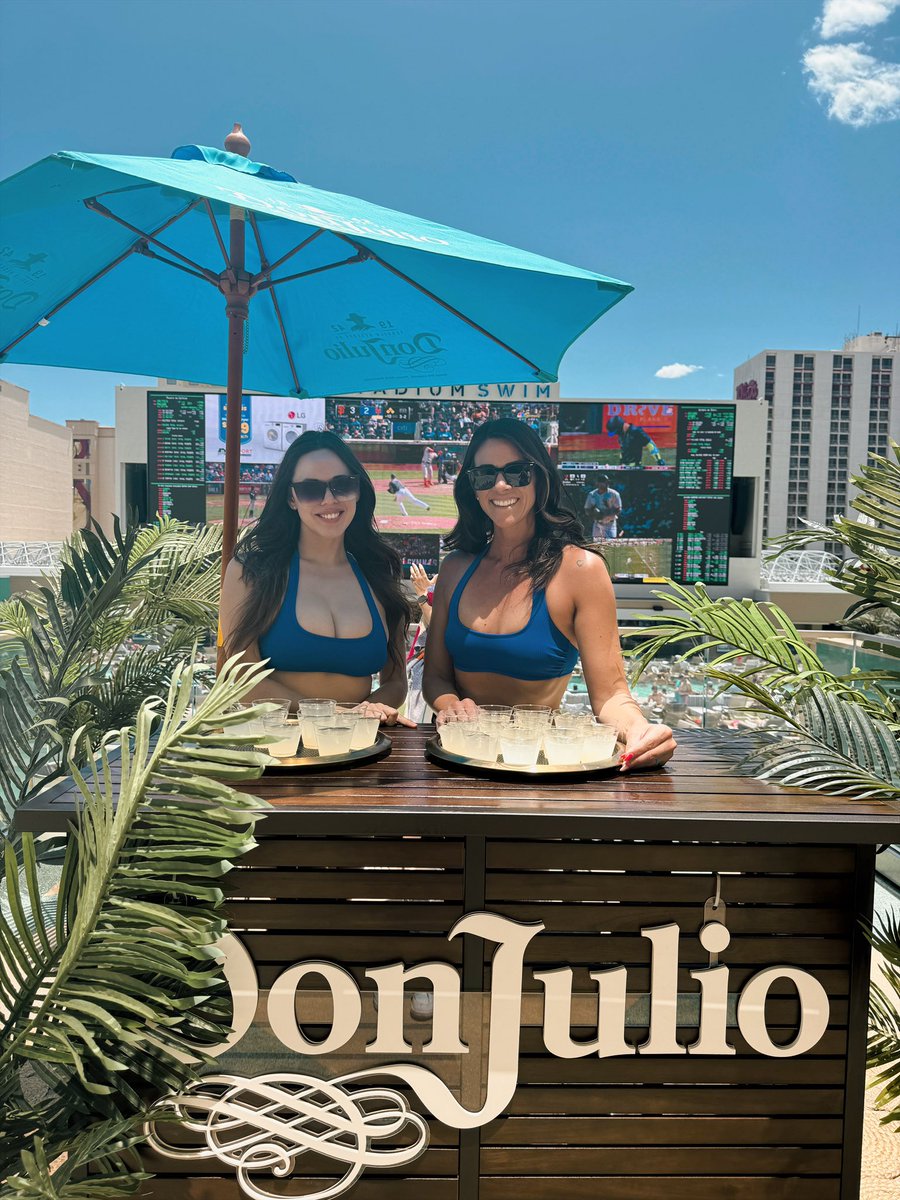 A little @donjulio never hurt anyone 😉✨ Make sure to stop by before you head down to the party! They'll be serving 'till 3PM ☀️ #StadiumSwim