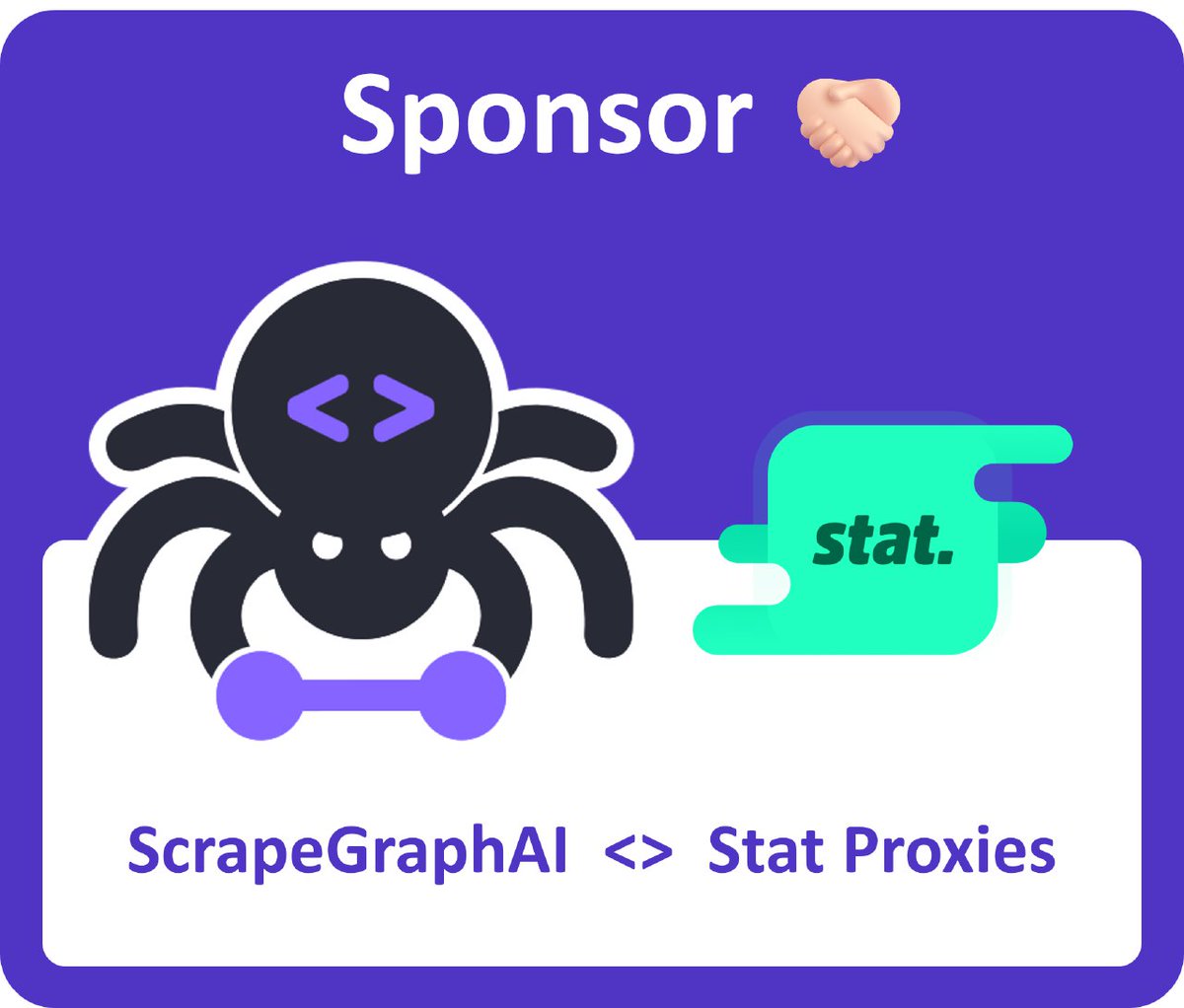 scrapegraphai's tweet image. Thanks @StatProxies for sponsoring our project!
It is highly important for us, to keep growing and allow our users to use high quality proxies 🕷 #scrapegraphai #proxies #sponsor