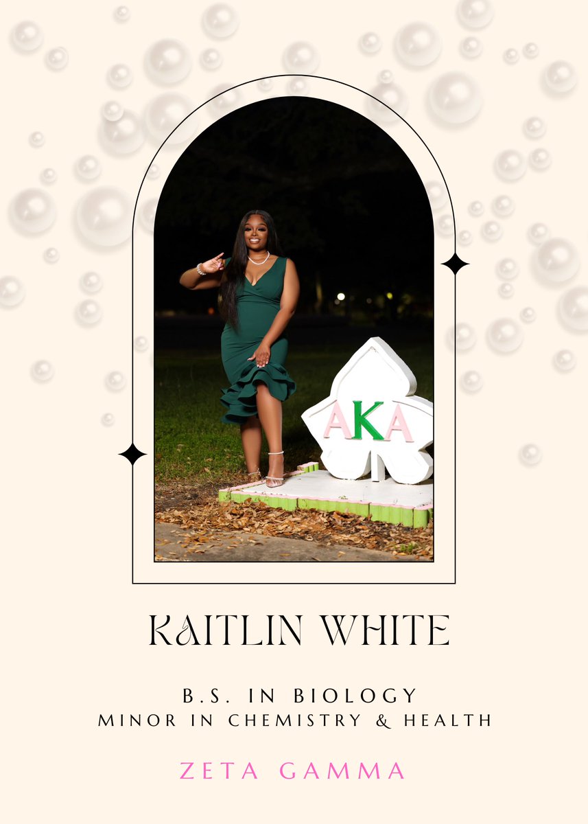 PV_AKAs's tweet photo. Please join us in celebrating Kaitlin White, a Spring 2024 graduate with a B.S. in Biology and a double minor in Chemistry and Health. https://t.co/IjK848hvDx